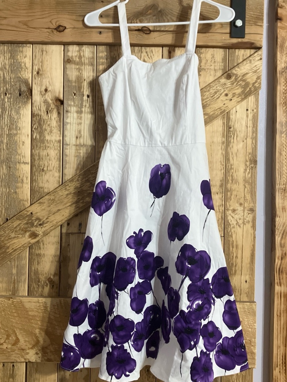 White and Purple Floral Sundress
